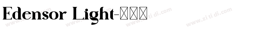 Edensor Light字体转换